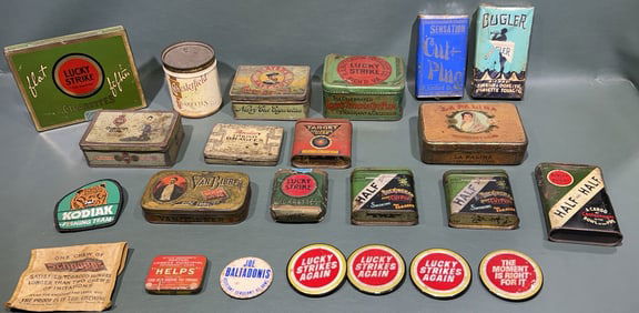 COLLECTION OF CIGARETTE & TOBACCO ADVERTISING TINS