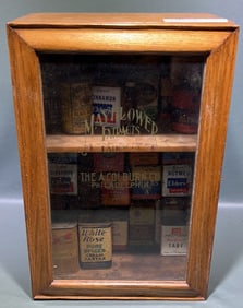 MAYFLOWER EXTRACTS OAK FRONT ADVERTISING CASE
