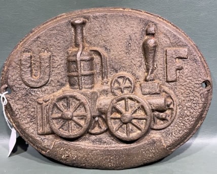 CAST IRON UNITED FIREMANS INS. CO FIRE MARKER: 11 1/2" X 9"