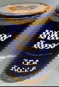 WHITE ROSE TEA BALLS ADVERTISING TIN