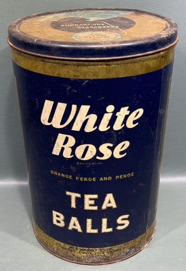WHITE ROSE TEA BALLS ADVERTISING TIN (1 of 5)
