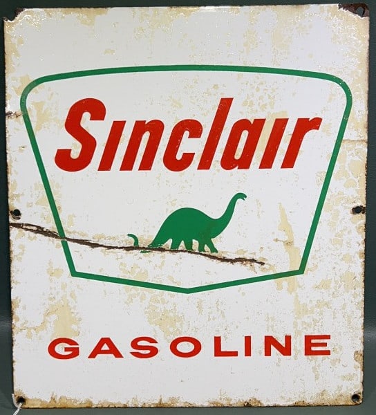 SINCLAIR METAL GASOLINE ADVERTISING SIGN (1 of 3)