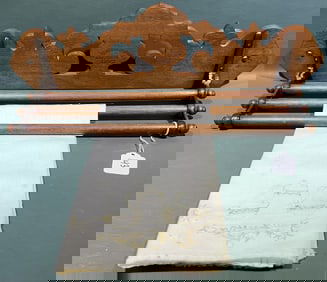 ANT. C. SCHERMERHORN FOLDING WOODEN TOWEL BAR