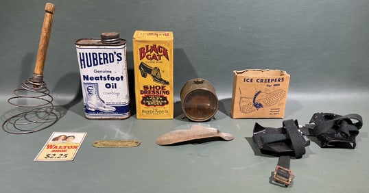 ANT. SHOE SHINE, SHOE HORN & ALARM CLOCK ADVERTISI