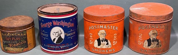 BUCKINGHAM & GEORGE WASHINGTON TOBACCO TINS LOT