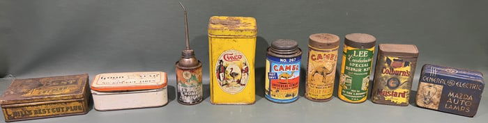 VARIOUS VINTAGE ADVERTISING TINS