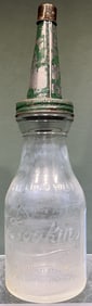 VINTAGE BROOKINS GLASS OIL BOTTLE