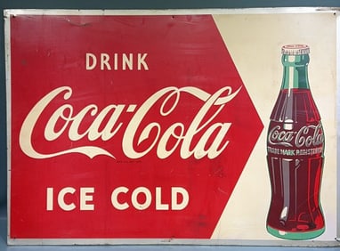 VINTAGE COCA-COLA METAL ADVERTISING SIGN
