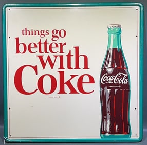 VINTAGE COCA-COLA METAL ADVERTISING SIGN