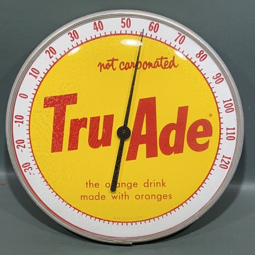VINTAGE TRU-ADE ADVERTISING THERMOMETER (1 of 3)