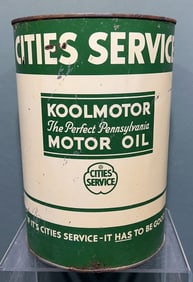 VINTAGE CITIES SERVICE KOOLMOTOR MOTOR OIL CAN