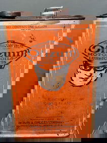 VINTAGE OILZUM MOTER OIL METAL 1 GAL CAN