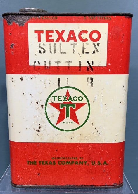 VINTAGE TEXACO "SULTEX CUTTING LUBE" 1 GAL CAN (1 of 4)