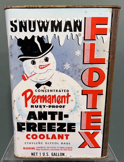SNOWMAN FLOTEX ANTI-FREEZE METAL 1 GAL CAN: 9-1/2" X 4" X 6-1/2"