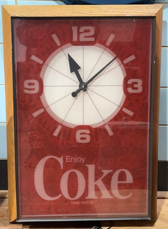 COCA-COLA LIGHT WALL MOUNT CLOCK - 2