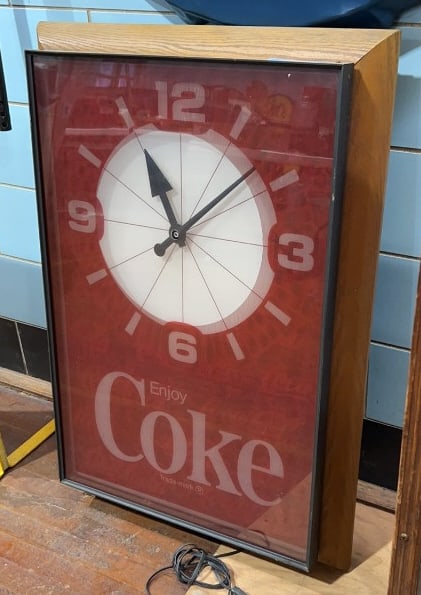 COCA-COLA LIGHT WALL MOUNT CLOCK - 4
