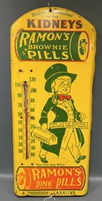 RAMON'S BROWNIE & PINK PILLS ADVER. THERMOMETER