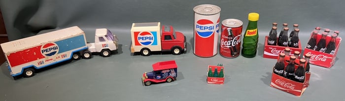 VINTAGE PEPSI & COKE ADVERTISING TOYS