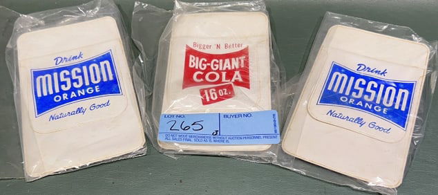 3 VINTAGE ADVERTISING POCKET PROTECTORS
