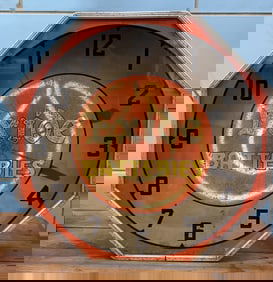 EXIDE BATTERIES NEON ADVERTISING CLOCK