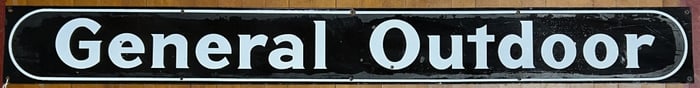 VINTAGE GENERAL OUTDOOR PORCELAIN SIGN