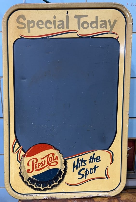 PEPSI-COLA "HITS THE SPOT" MENU/ CHALKBOARD (1 of 8)