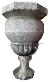 PAIR OF LARGE STONE PLANTERS