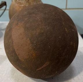 LARGE ANTIQUE CANNON BALL
