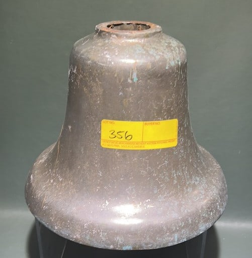ANTIQUE BRONZE BELL: 8" X 10"