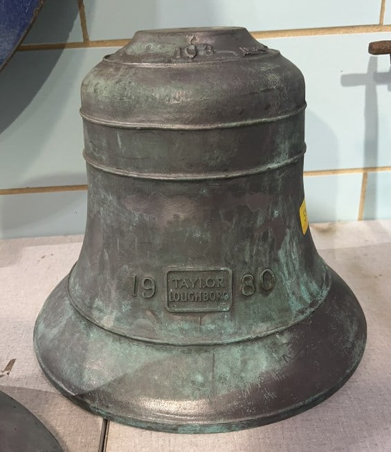 TAYLOR LOUGHBORO 1980 LARGE BRONZE BELL: 12" X 15"