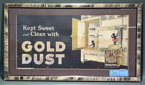 FRAMED 1923 GOLD DUST ADVERTISING POSTER