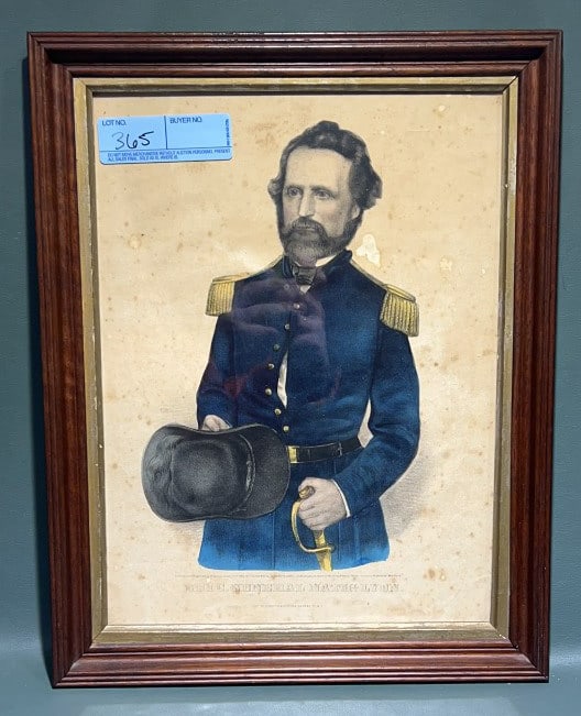 FRAMED PORTRAIT OF BRIG GENERAL NATHANIEL LYON (1 of 8)