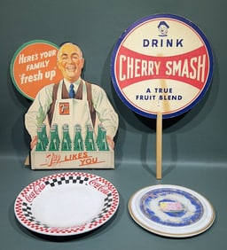 VINTAGE 7-UP, CHERRY SMASH & ABBOTT ADVERTISING