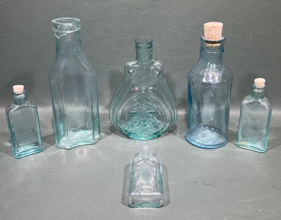 3 - 3 IN 1 GLASS OIL BOTTLES, CARTER INK BOTTLE, (1 of 7)