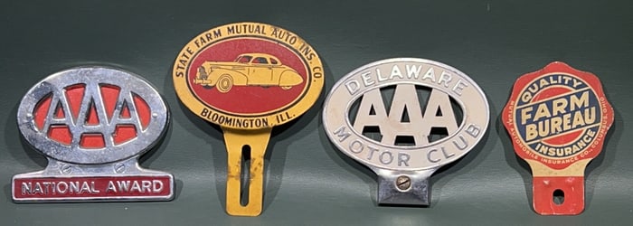 4 LICENSE PLATE TOPPERS