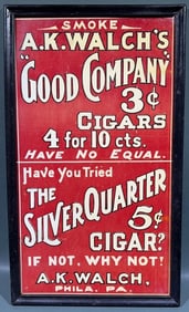 A. K. WALCHS (GOODCOMPANY) TIN CIGAR ADVERTISING