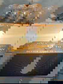 CHAMPION LAMPS METAL HANGING ADVERTISING DISPLAY