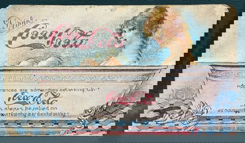 COCA-COLA CIRCA 1907 BATH TUB TRADE POST CARD