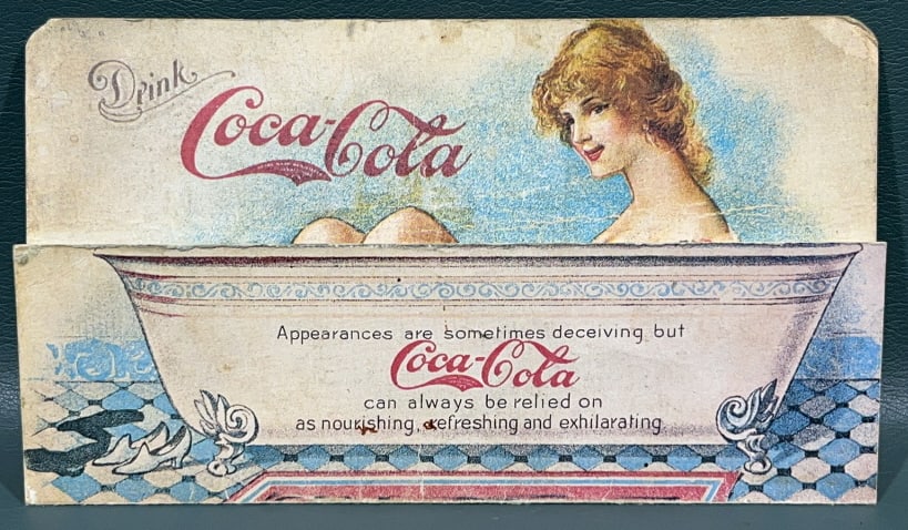 COCA-COLA CIRCA 1907 BATH TUB TRADE POST CARD (1 of 4)