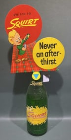 SQUIRT ADVERTISING BOTTLE W/ TOPPER