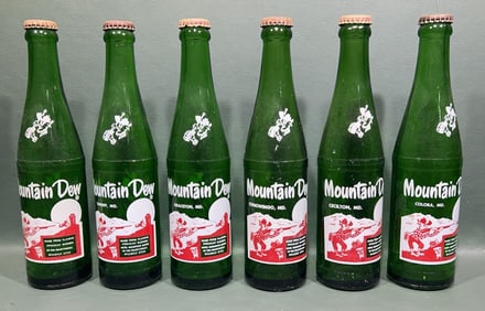 6 HARFORD COUNTY MOUNTAIN DEW BOTTLES