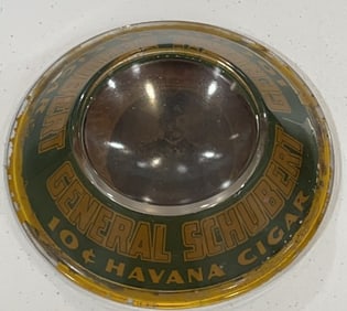 GENERAL SCHUBERT CIGAR ADVERTISING ASH TRAY