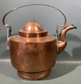 ANTIQUE COPPER TEA POT
