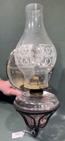 ANTIQUE IRON BRACKET LIGHT W/ REFLECTOR