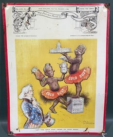 GOLD DUST TWINS METAL ADVERTISING SIGN