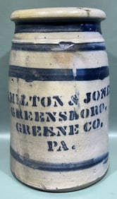 HAMILTON & JONES GREENSBORO PA STOREWARE CROCK