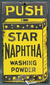 STAR NAPHTHA WASHING POWDER PORCELAIN SIGN