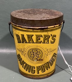 BAKER'S BAKING POWDER ADVERTISING PILE / TIN