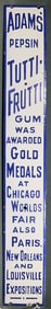 ADAMS PEPSIN TUTTI-FRUTTI PORCELAIN ADVERTISING SI
