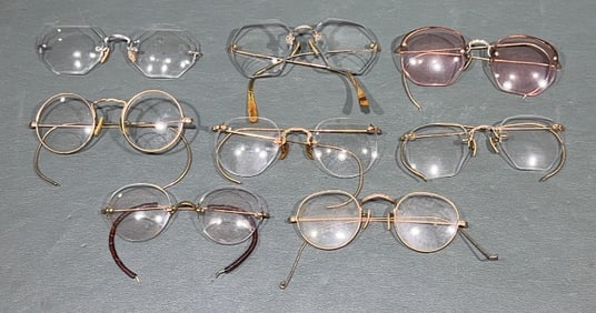 COLLECTION OF GOLD FILLED GLASSES